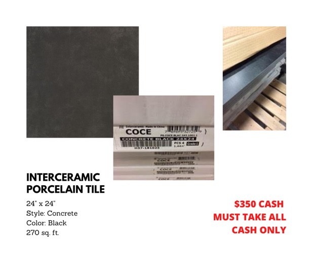 Interceramic Porcelain Tile Concrete Black | Macco's Floor Covering Center
